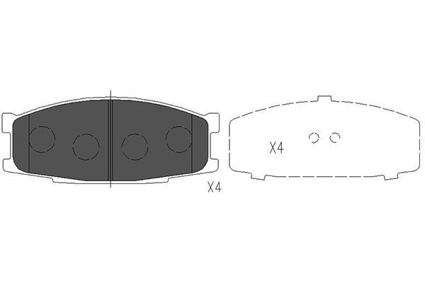 KAVO PARTS Комплект тормозных колодок, дисковый тормоз KBP-5527